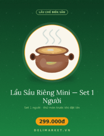 Lẩu Sầu Riêng Mini — Set 1 Người — Delimarket, Set lẩu sầu riêng cỡ nhỏ cho 1 người — thử món trước khi đặt set lớn.