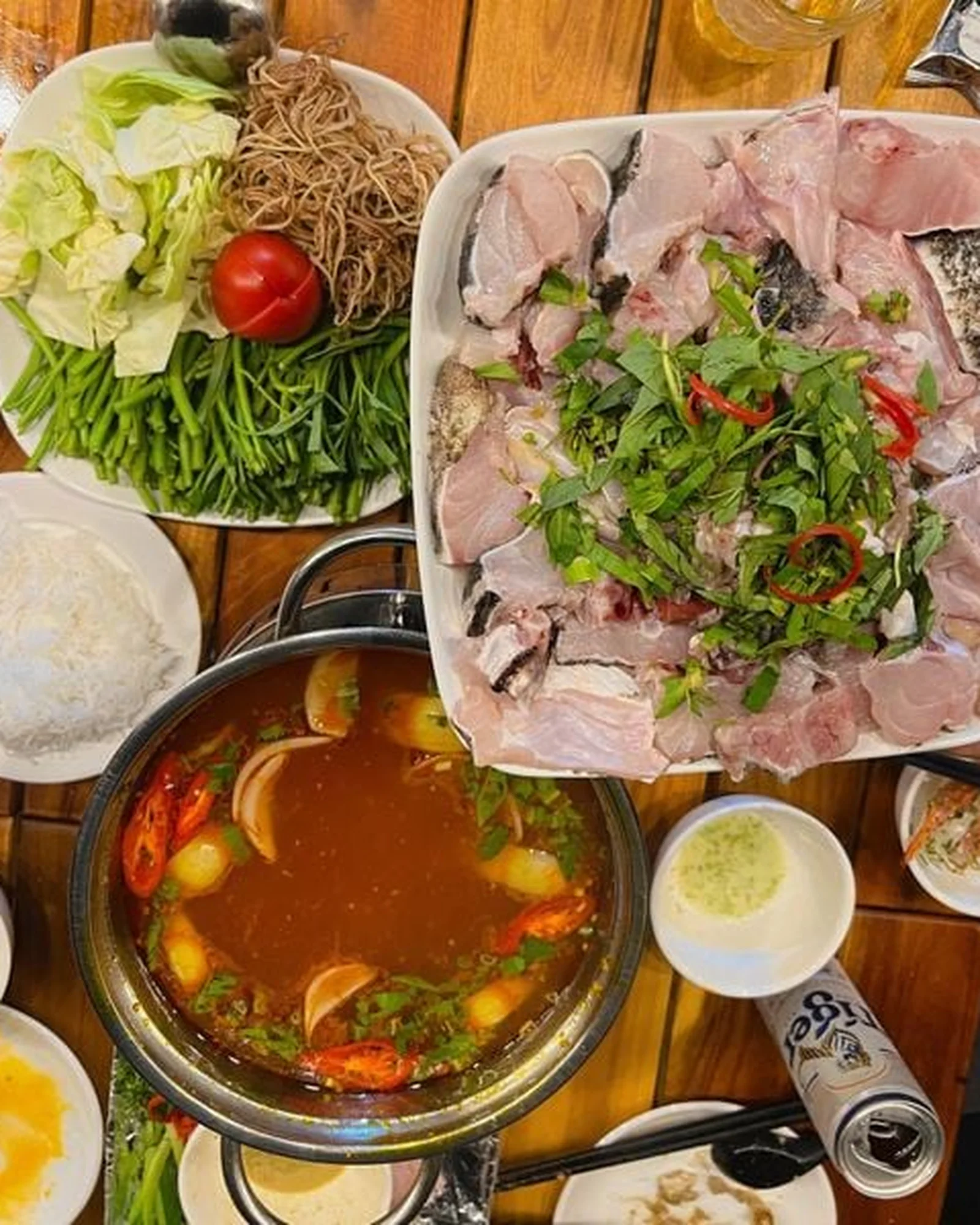Cá mú nấu lẩu thái